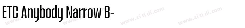 ETC Anybody Narrow B字体转换